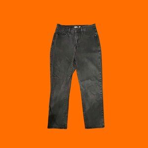 Old Navy The Sky-Hi Straight Extra High Rise Jeans Black Wash Women’s Size S